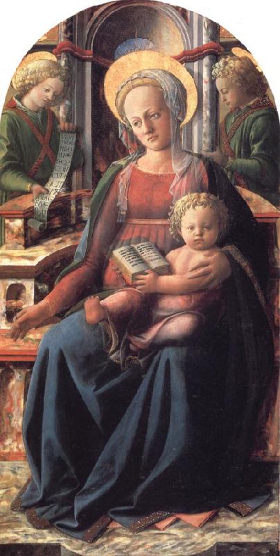 Fra Filippo Lippi Madonna and Child Enthroned with Two Angels